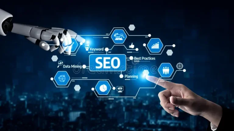 futuristic-technology-interaction-human-hand-robotic-seo-digital-marketing-strategy-visualization-468450903